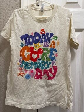 Inside Out Kids Cream 'Today Is A Core Memory Day' Graphic Tee